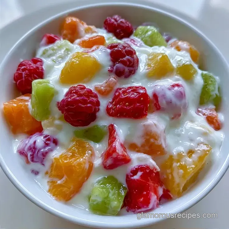 Creamy Fruit Salad with Fresh Pineapple
