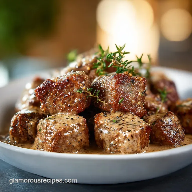 Creamy Steak Bites: Garlic Parmesan Finish