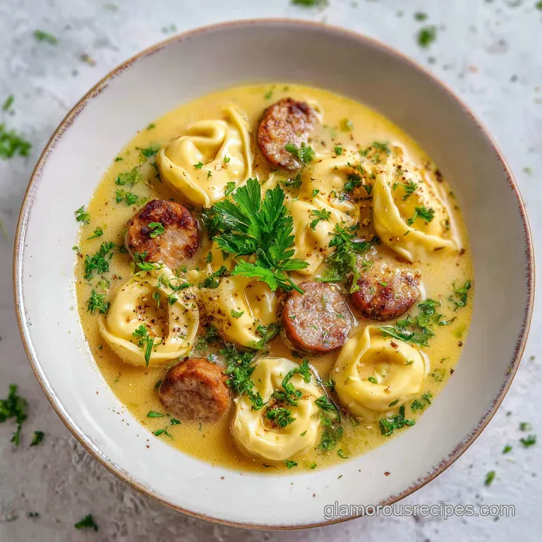 Tortellini Soup: Creamy with Italian Sausage