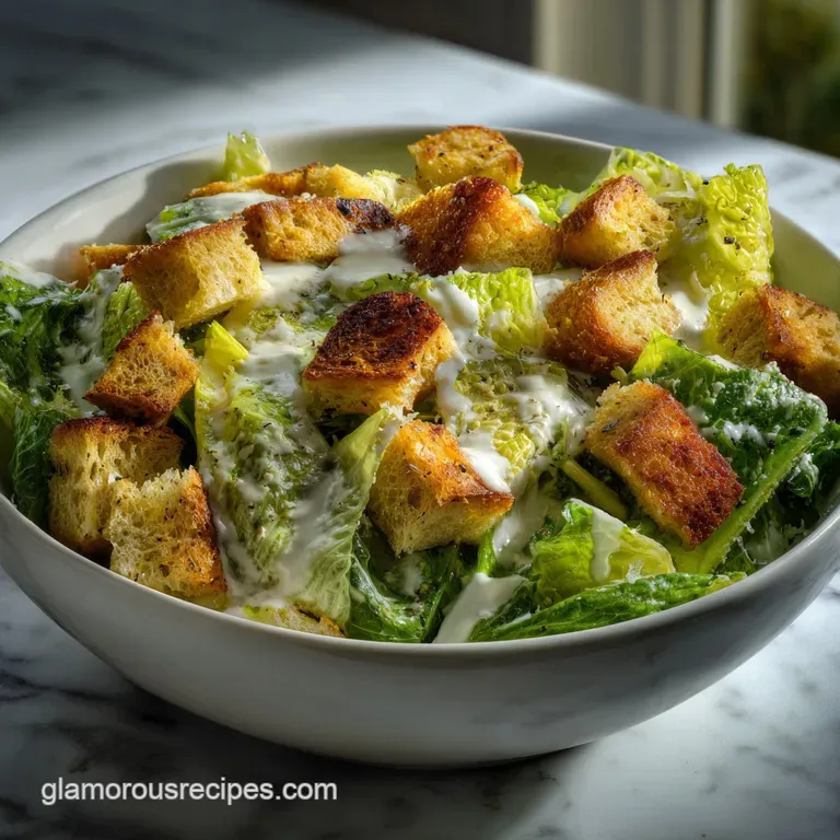 The Best Structurally Sound Caesar Salad presentation