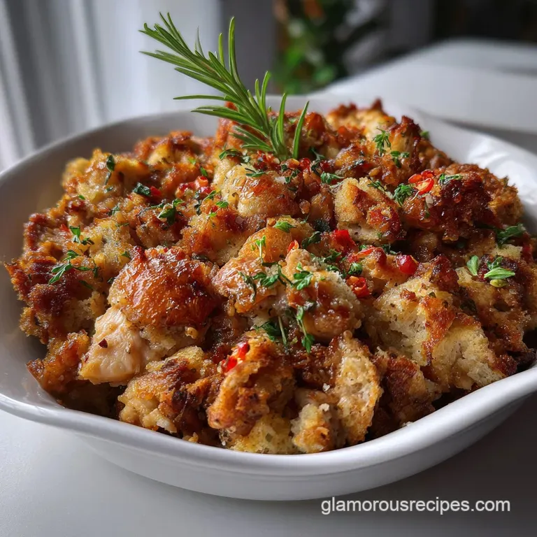 The Ultimate Easy Crockpot Chicken and Stuffing presentation