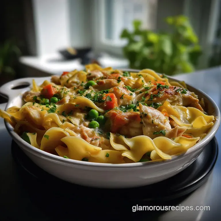 Easy Chicken Pot Pie Noodle Skillet: One-Pan Magic