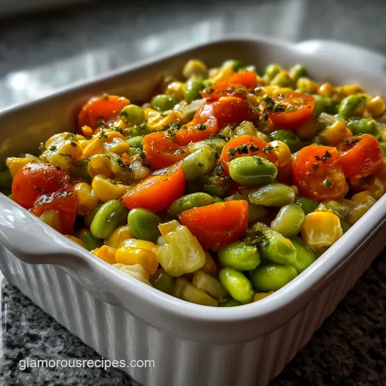 How to Make Succotash Side Dish: Blistered Veggies presentation