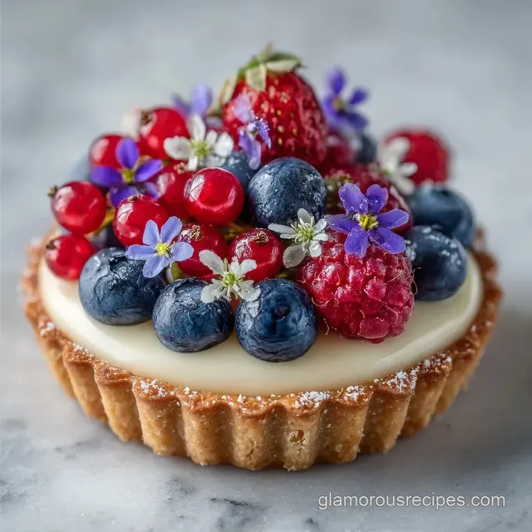Floral Spring Fruit Tart: Refined and Elegant