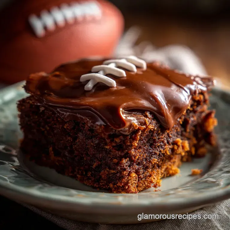 Touchdown Football Brownies With Chocolate Frosting