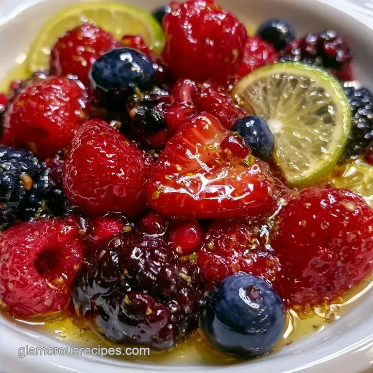 Fresh Berry Salad with Honey Lime Dressing