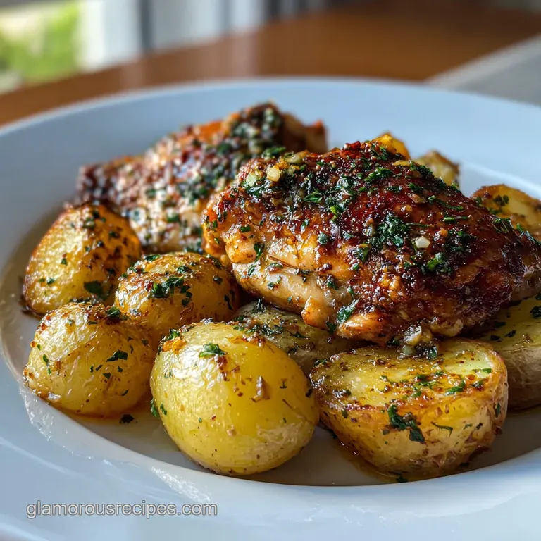 Garlic Butter Chicken and Potatoes Recipe: Two-Stage Searing