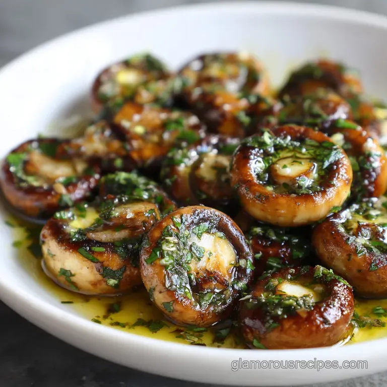 Garlic Mushroom Recipe with Butter and Herbs