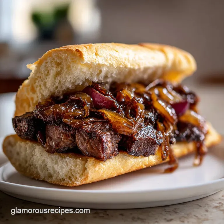 Steak Sandwich: the Ultimate Gourmet Seared Ribeye presentation