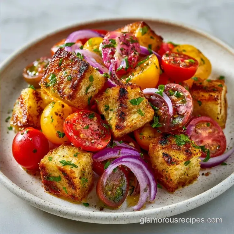 Grilled Bread Salad with Heirloom Tomatoes