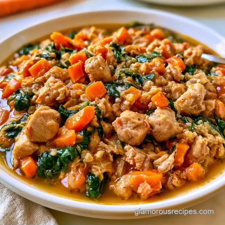 High Protein Ground Turkey Spinach Soup