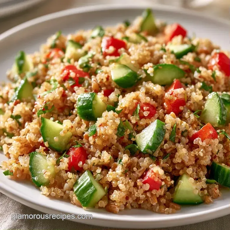 A polished white bowl holding a vibrant mix of grains and vegetables, garnished with microgreens and creamy avocado.