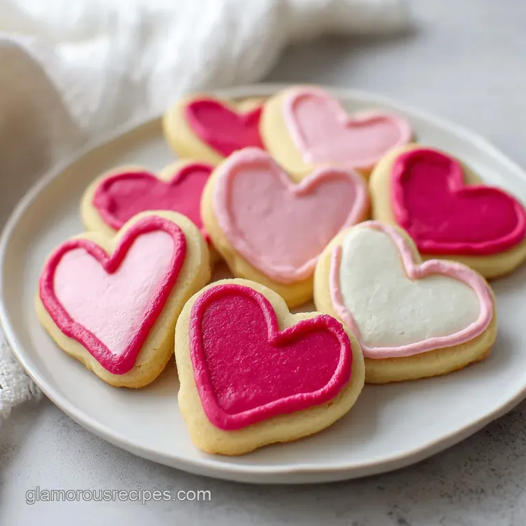 Valentines Day Heart Cookies Recipe with Icing