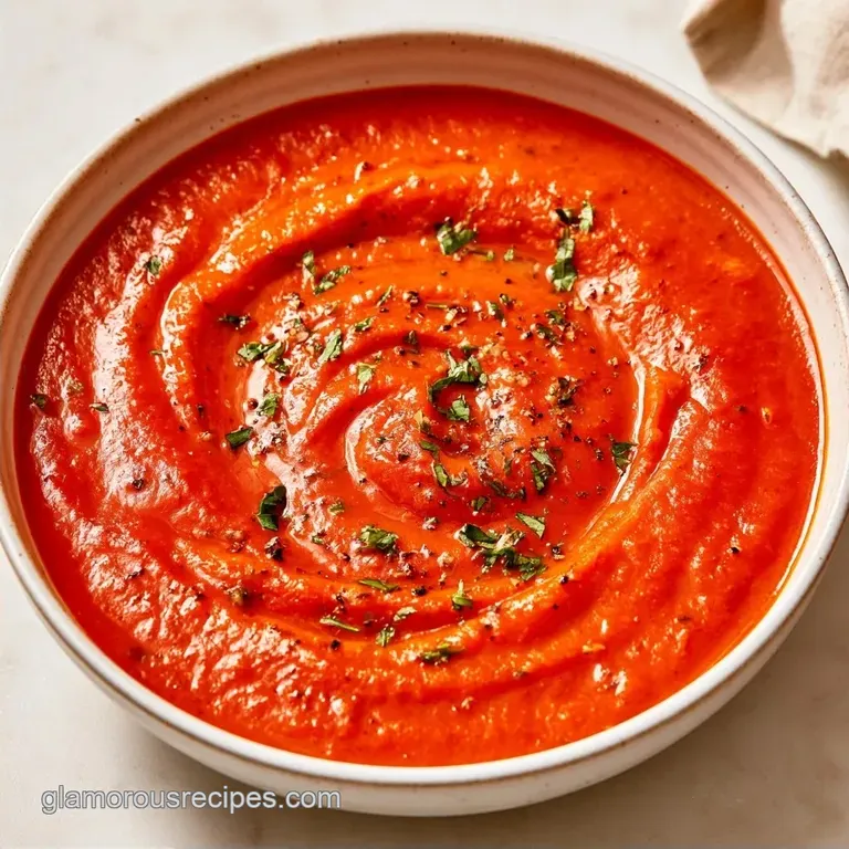 High Protein Roasted Tomato Soup with Cottage Cheese