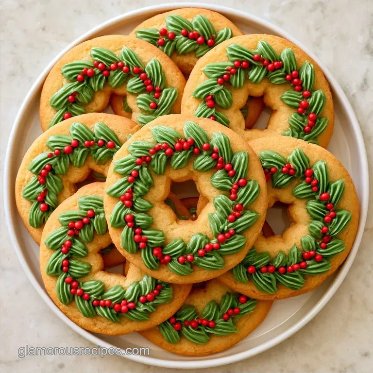 Holiday Wreath Cookies with Almond Extract