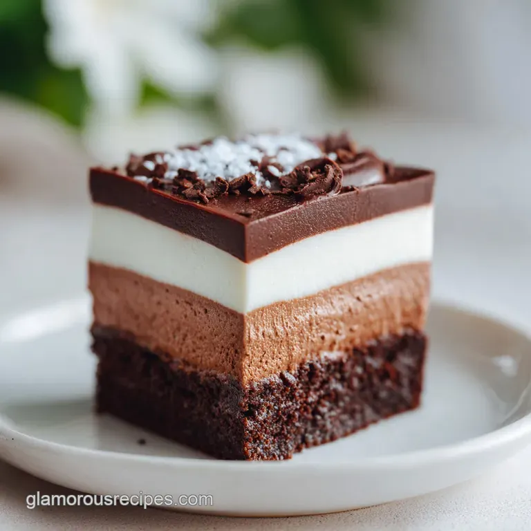 Layered Chocolate Mousse Brownie