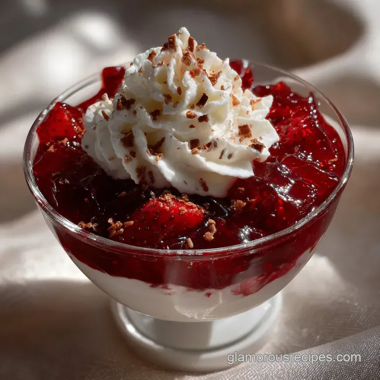 Elegant New Year s Jell-O Mousse Cups with Whipped