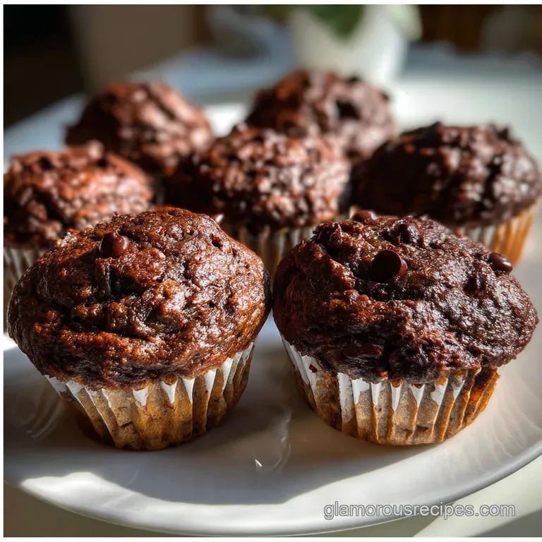 Olympic Village Chocolate Muffins: the Ultimate Double-Chocolate Power Muffin presentation
