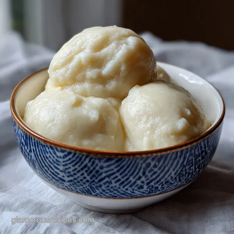 Fufu: Smooth Silky Instant West African Dough presentation