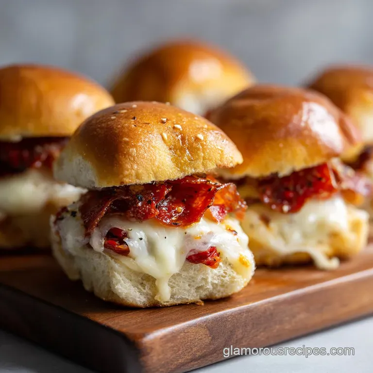 A stack of glistening, buttered mini rolls on a ceramic plate with a small bowl of vibrant red dipping sauce