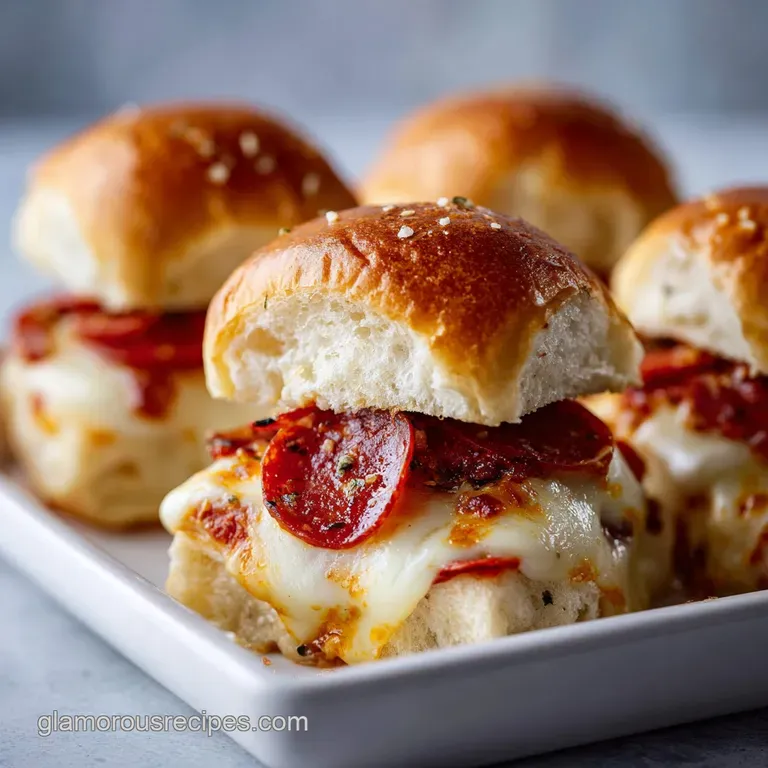 Pepperoni Pizza Sliders Hawaiian Rolls: Golden and Gooey