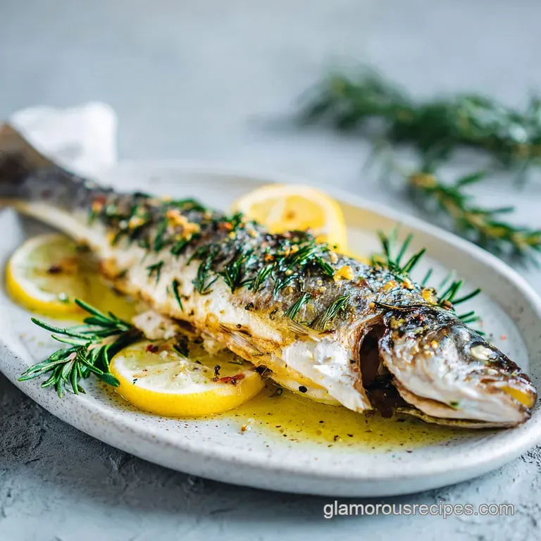 Branzino: Whole Roasted with Lemon and Rosemary