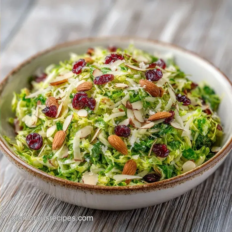 Shredded Brussel Sprout Salad: Parmesan and Apples