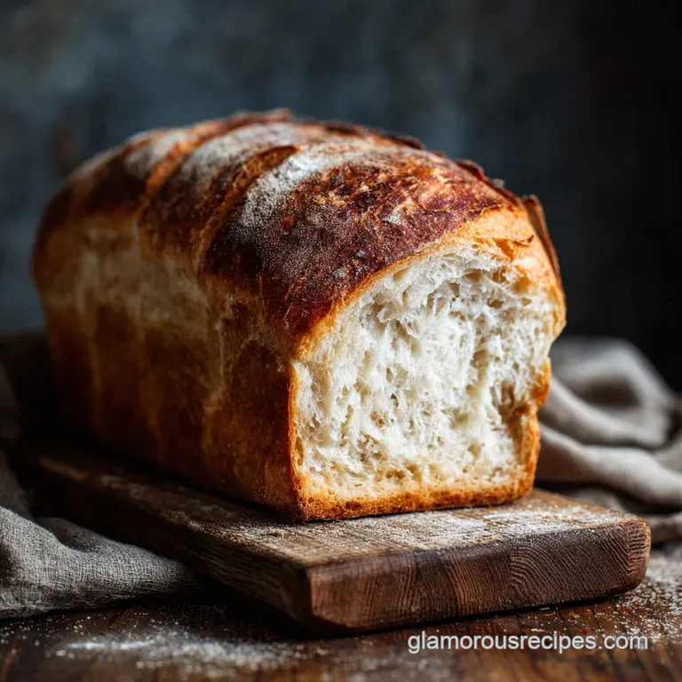 Sourdough Sandwich Bread: Soft Tangy Loaf presentation