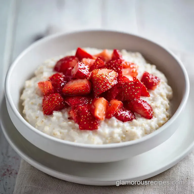 High Protein Strawberry Cheesecake Overnight Oats