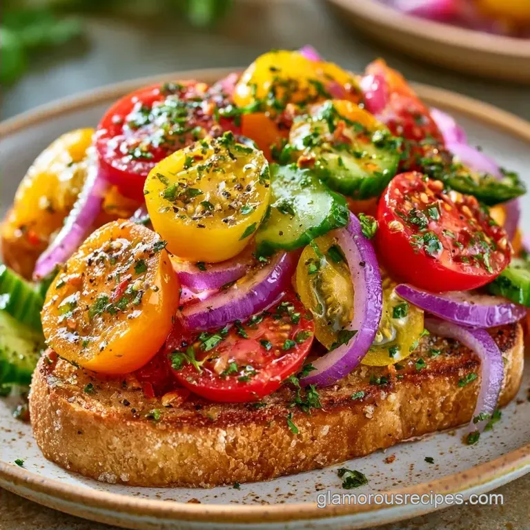Tomato Panzanella Recipe with Heirloom Tomatoes