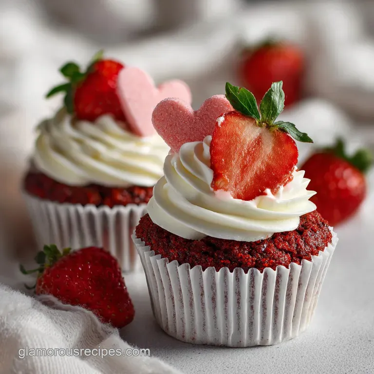 Valentines Day Cupcakes: Velvety & Vanilla