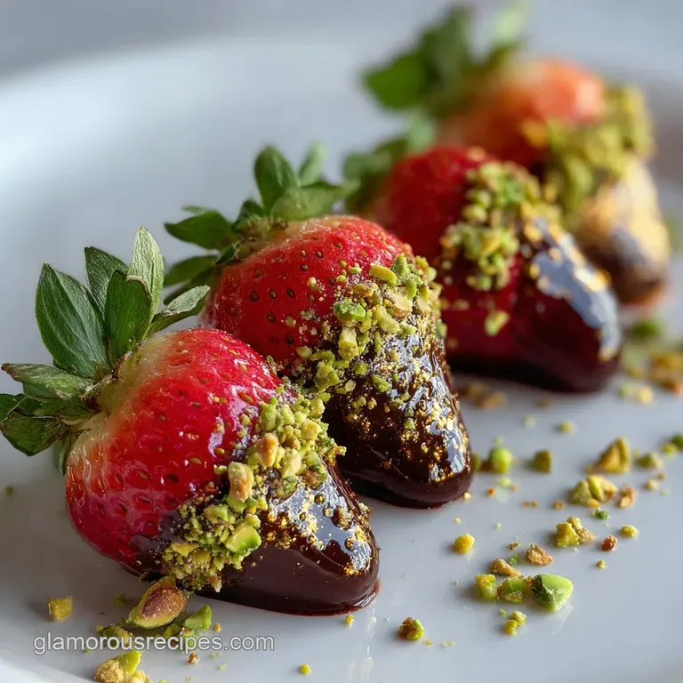 Valentines Strawberry Idea with Dark Chocolate