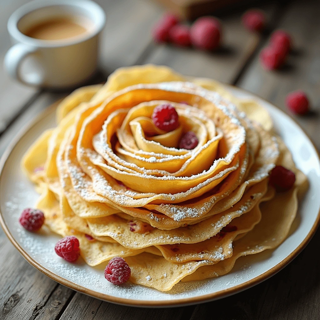 Delicious Tea Swirl Crepe with Intricate Swirl Patterns