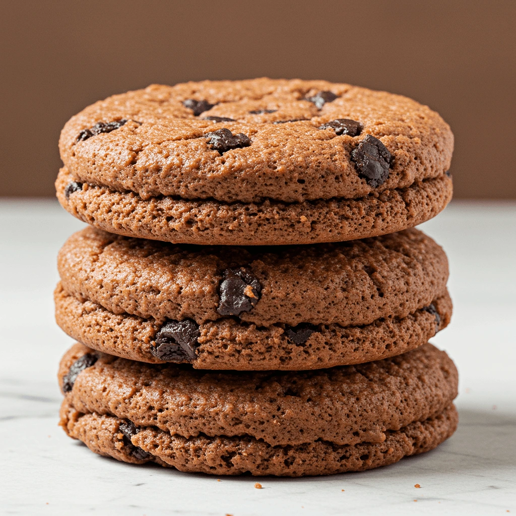 Close-up of a crookie with melted chocolate chips, showing the soft and chewy texture.