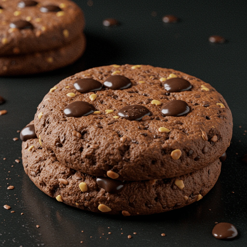 Perfectly baked crookies with gooey chocolate chips and a golden-brown crust.