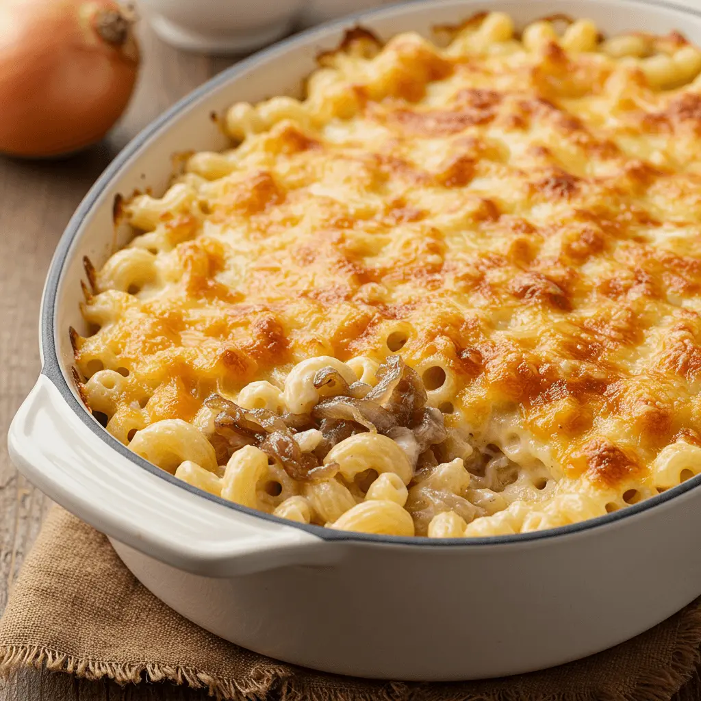 Union Mac Recipe - A creamy and cheesy pasta dish baked to perfection.