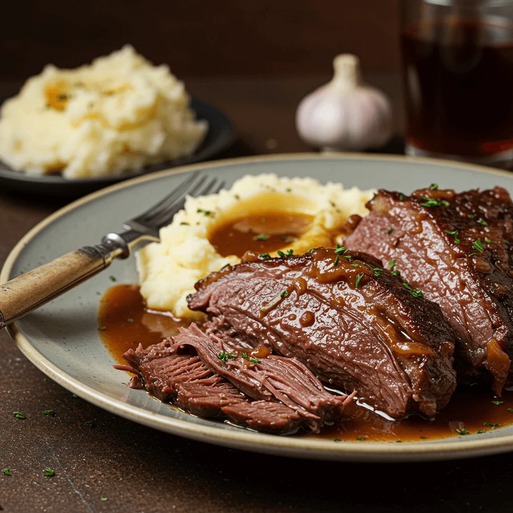 Sous vide beef cheek meat with a beautiful sear.